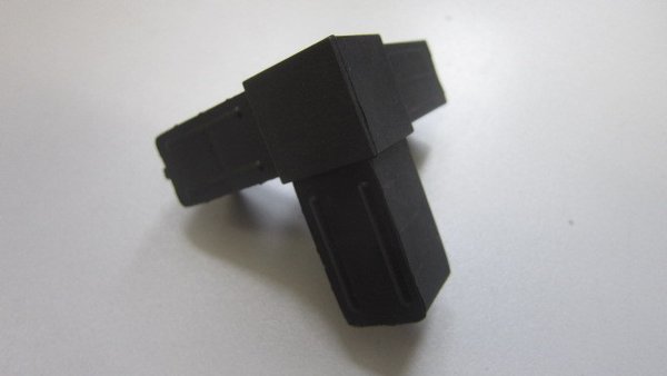 Kunststoff Eckverbinder für 20x20x1,5mm Vierkantrohr