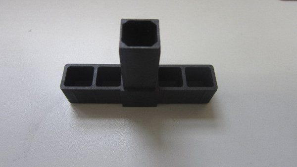Kunststoff T-Verbinder für 20x20x1,5mm Vierkantrohr